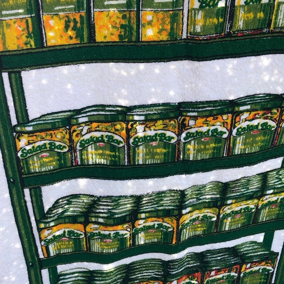 80's Salad Bar Beach Towel - Novelty Pickle Bath Sheet - Beach Supplies - Picture 8 of 14